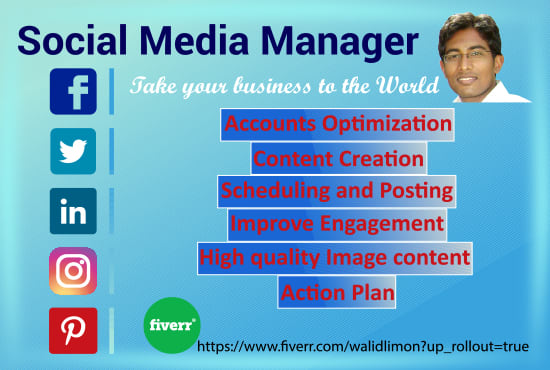 I will be your social media marketing manager and content creator
