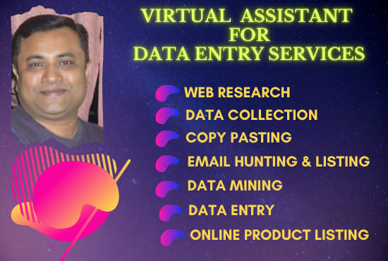 I will be your VA for perfect data entry services