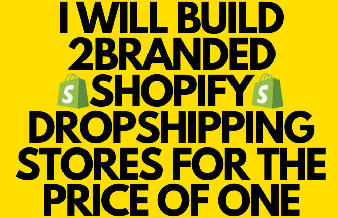 I will build 2 branded shopify dropshipping stores for the price of one