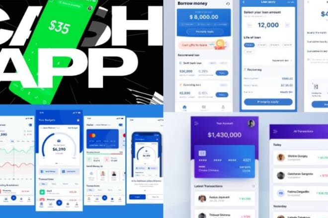 I will build cash app,bank app,loan app,payment app,transfer app