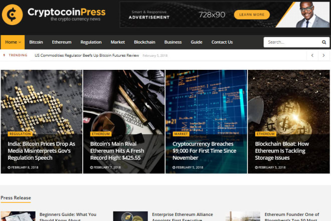 I will build premium autopilot bitcoin crypto news site for passive income