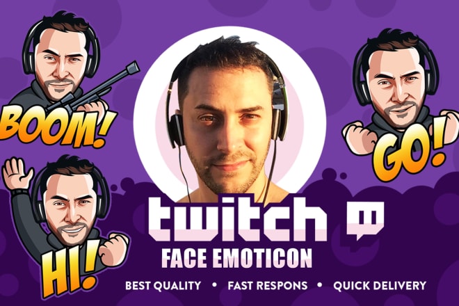 I will convert photo into cartoony twitch emotes or avatar emotes