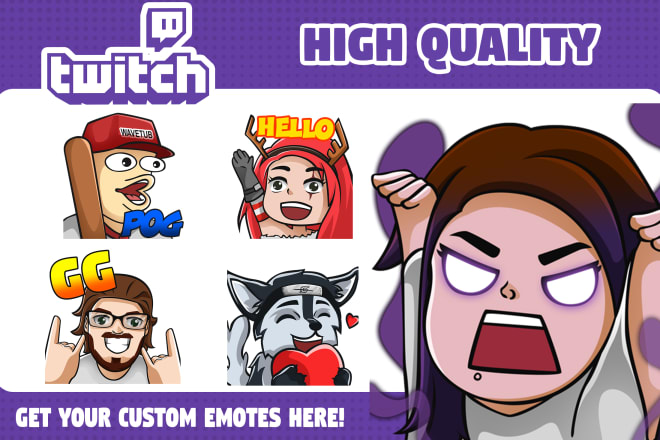 I will create amazing custom twitch emotes and sub badges