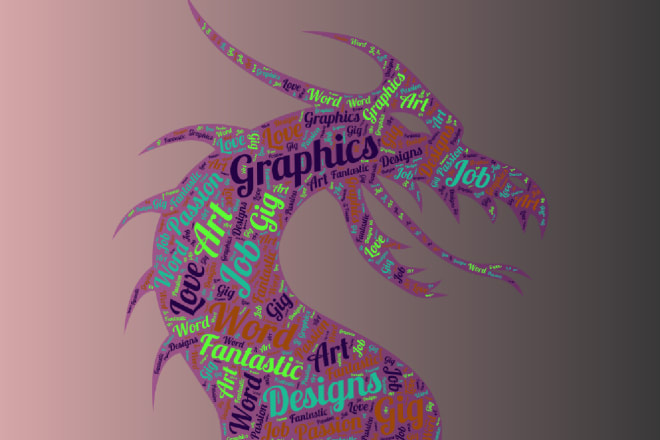 I will create artistic word art that looks vivid