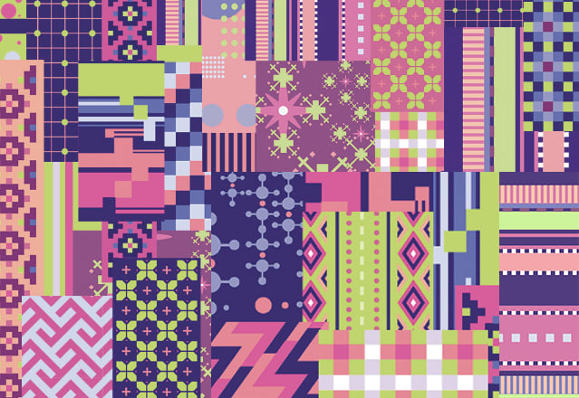 I will create collage of geometric pattern
