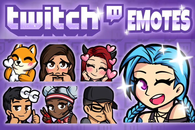 I will create custom twitch emotes or sub badges