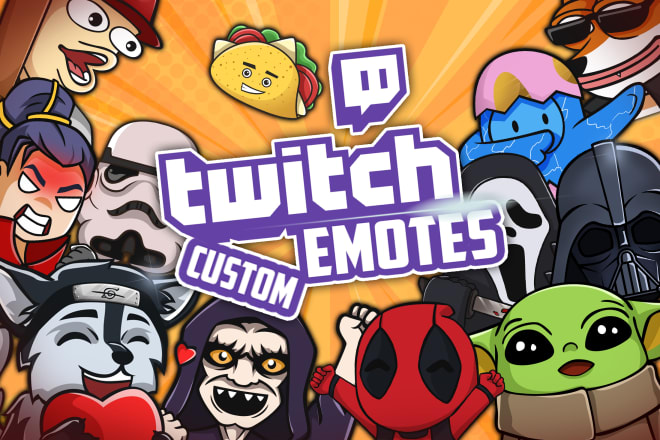 I will create express custom twitch emotes or sub badges