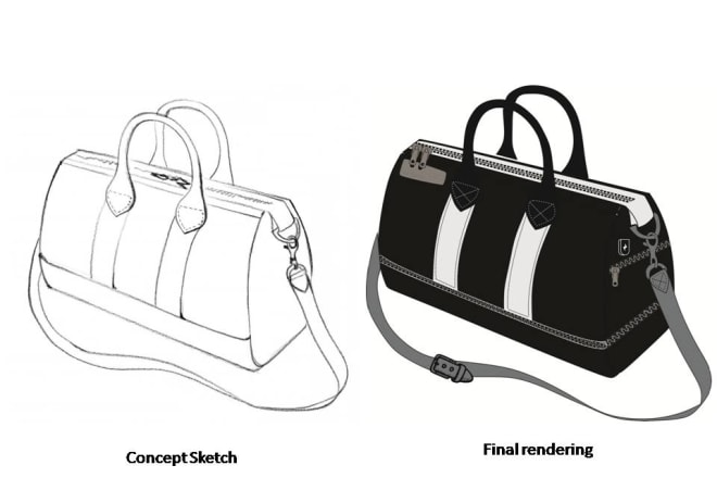 I will create illustration for duffel, backpack, tote bag
