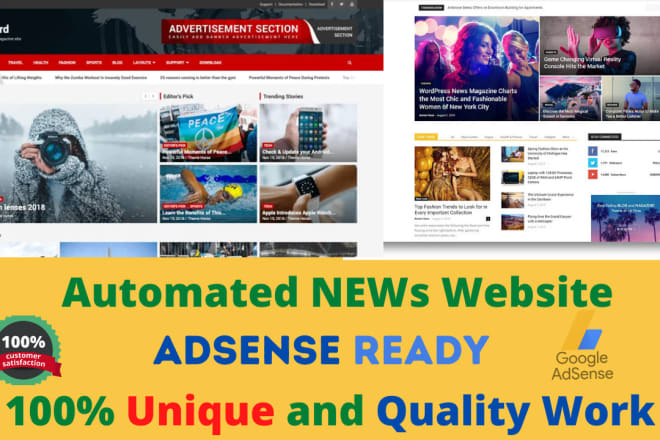 I will create superb automated news autoblog adsense ready