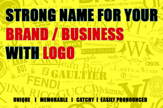 I will create wow brand name, business name with logo