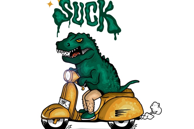 I will design a illustration for your clothing brand
