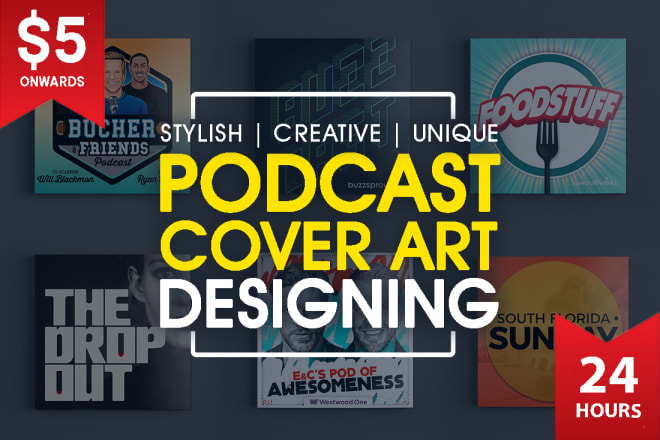 I will design a professional podcast cover art or cover logo