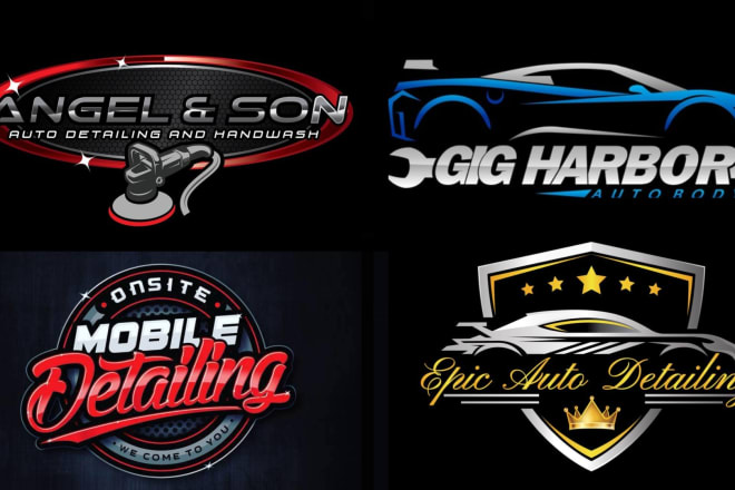 I will design auto spa, car wash and automotive logo