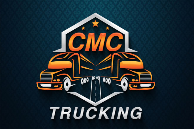 I will design auto transport delivery logistics cargo freight towing and trucking logo