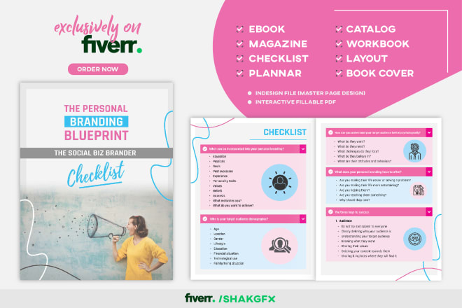 I will design ebook, magazine, a checklist with adobe indesign