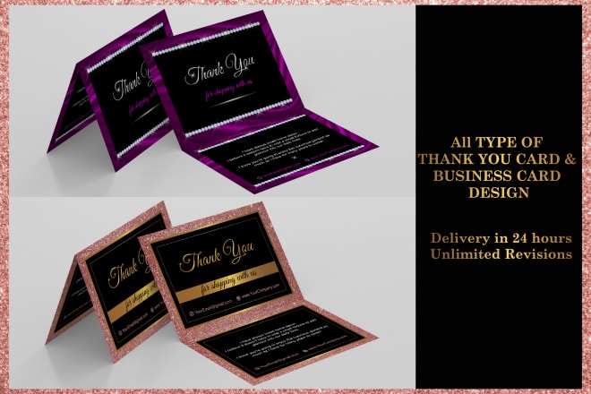 I will design hair, eyelash salon thank you card or business card