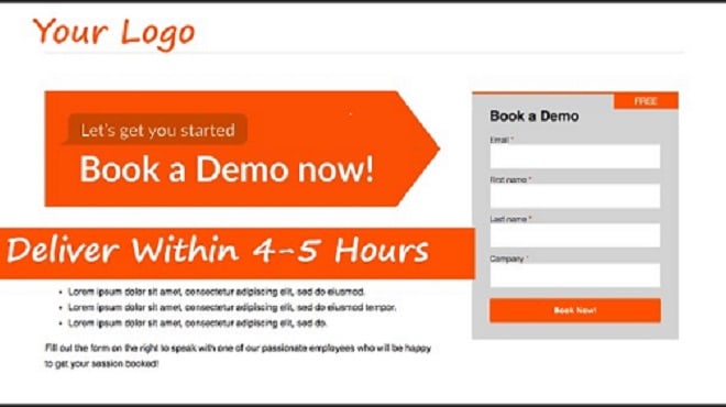 I will design lead collecting landing page or lead capture landing page