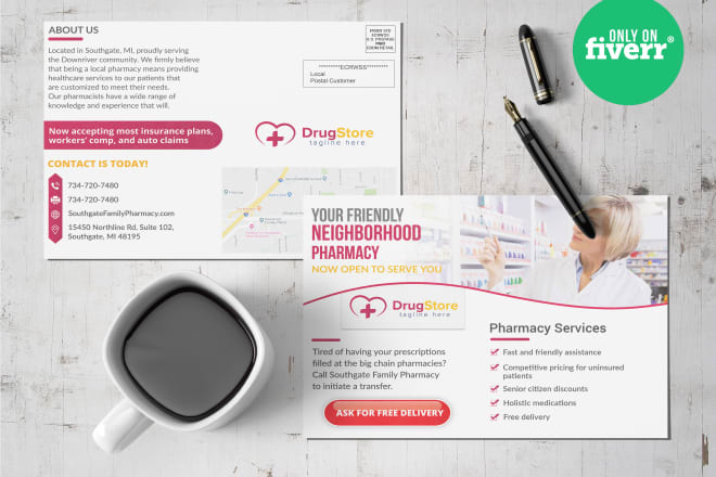 I will design medical dental flyer, postcard or direct mail eddm