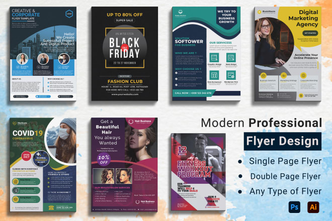 I will design professional flyer and marketing materials