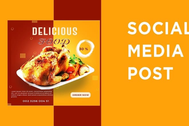 I will design social media post social media banner and menu