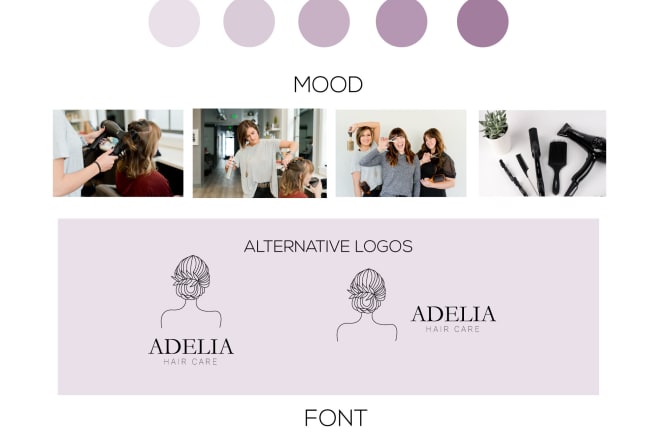 I will design unique minimalist logo with brand style guide