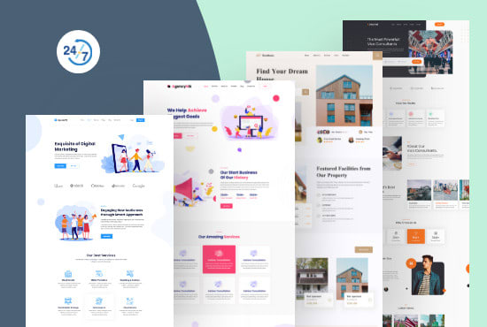 I will design website template, photoshop PSD xd website, web UI UX design