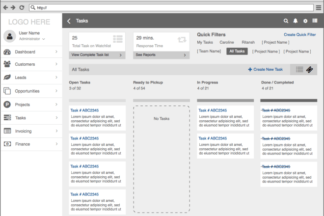 I will design wireframe for websites