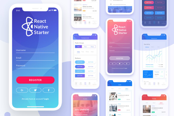 I will design your react native ui screens