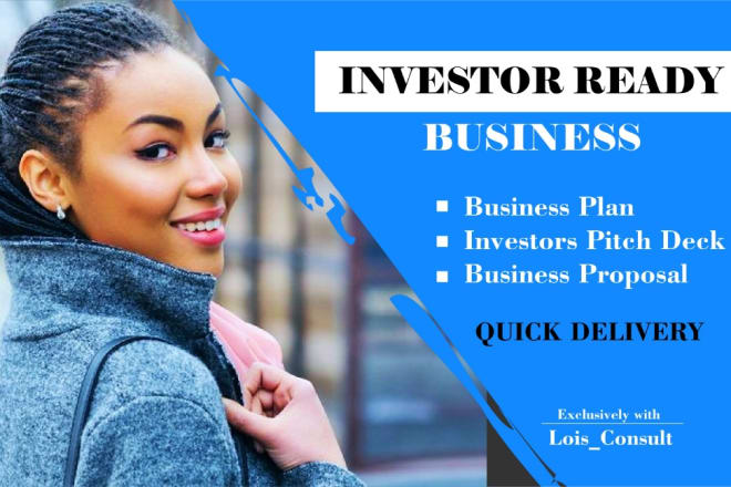 I will develop a business plan, startup, proposal, pitch deck, business plan writer