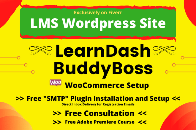 I will develop a wordpress lms website with learndash and buddyboss