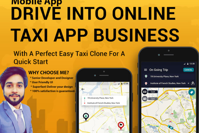 I will develop on demand taxi app like uber lyft ola cabify