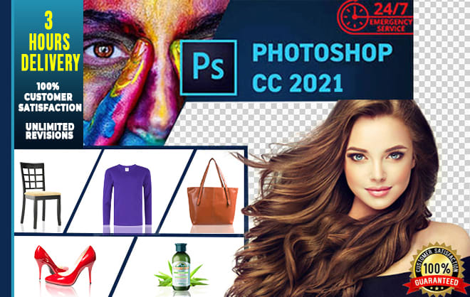 I will do 100 photos background removal, photoshop editing, resize