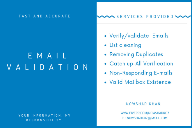 I will do bulk email validation and list cleaning