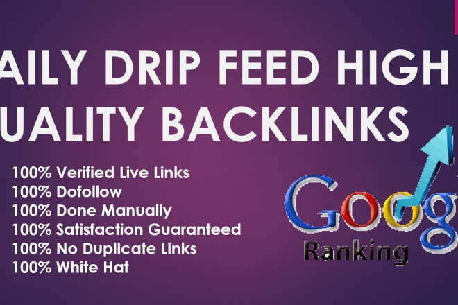 I will do daily dripfeed 0 dofollow permanent backlinks for seo