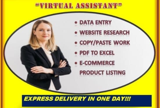 I will do data entry, internet research, copy paste and typing jobs