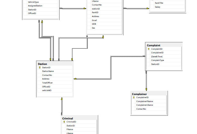 I will do database projects and diagrams