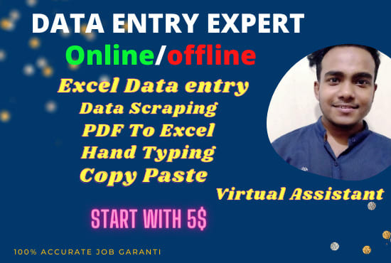 I will do excel data entry, copy paste, and b2b lead generation