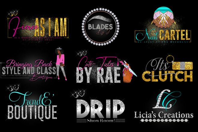 I will do eyelashes,boutique,hair extensions,lips,nail,beauty salon,makeup logo design