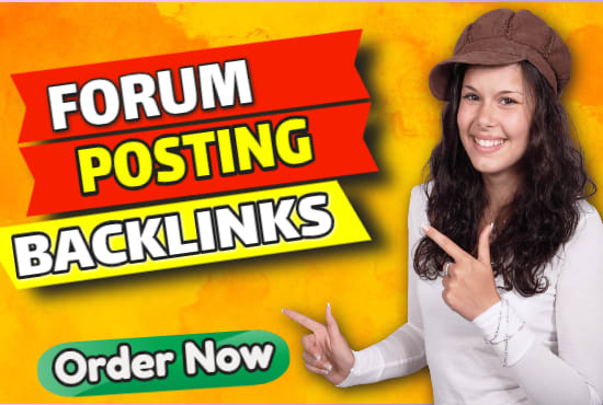 I will do high authority forum posting backlinks