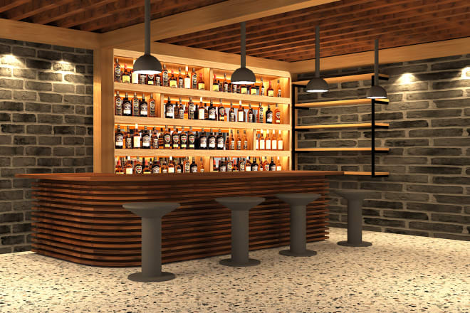 I will do interior design for restaurant, coffee shop, bar, office