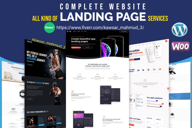 I will do one page website, landing page,blog site, wordpress website, redesign website