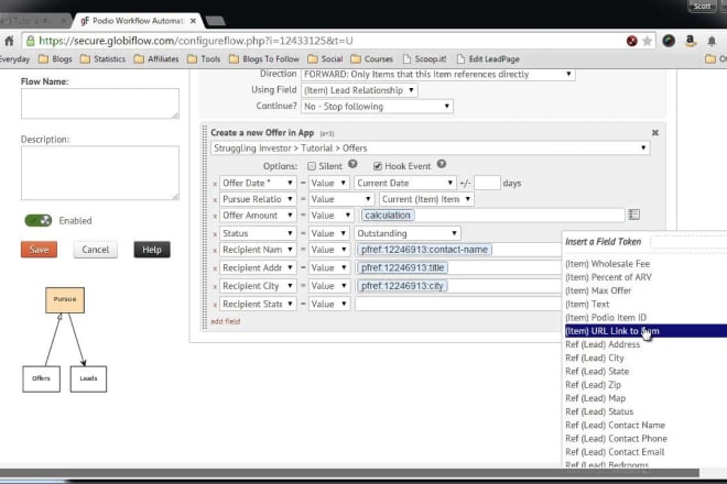 I will do podio integration through globiflow with third party API