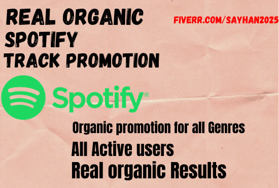 I will do real spotify promotion no bots