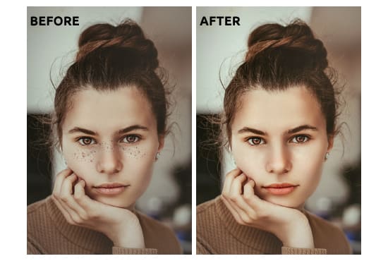 I will do skin retouching, headshot retouch, image editing