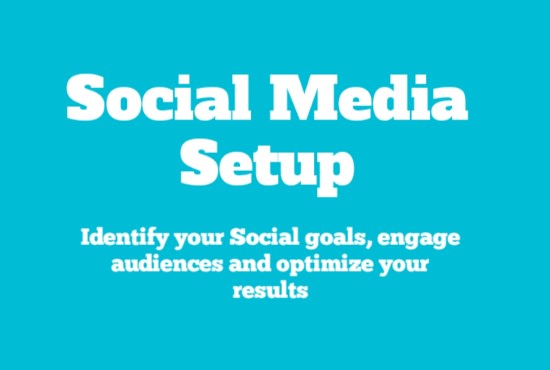 I will do social media account setup for you