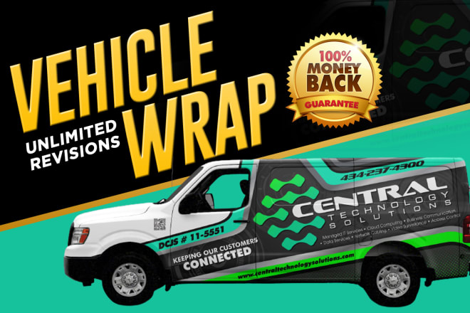 I will do stunning professional car,van vehicle wrap design