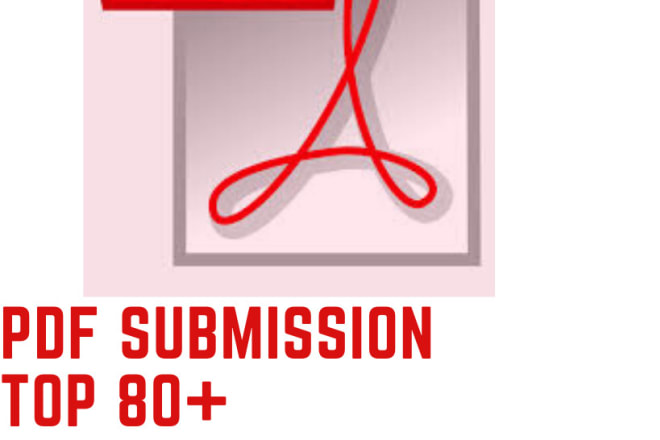 I will do submit your pdf or article to top 80 pdf submission sites