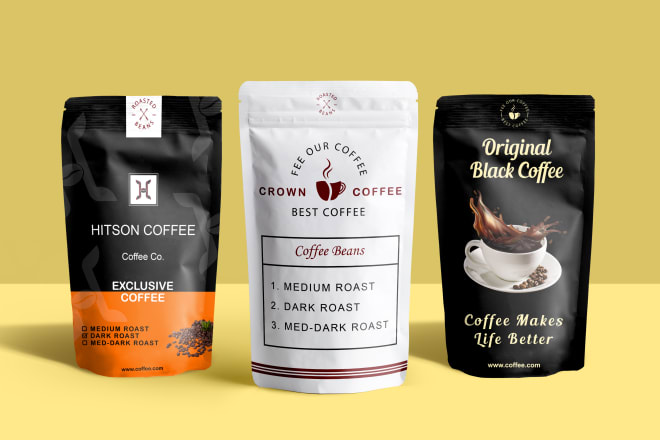 I will do tea or coffee label, pouch, package design