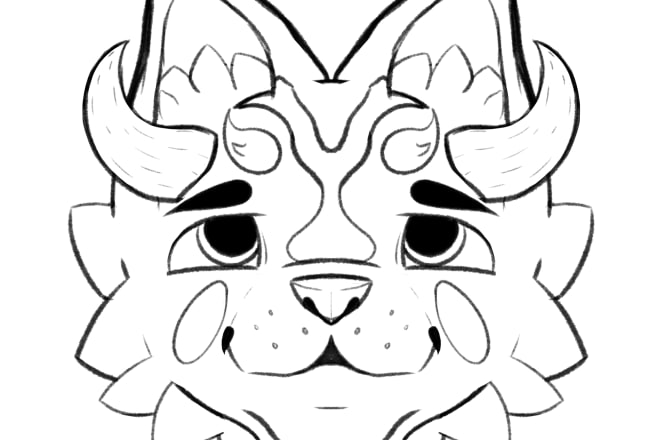 I will draw a furry face