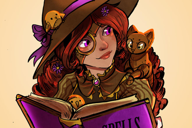 I will draw a half body portrait of your character